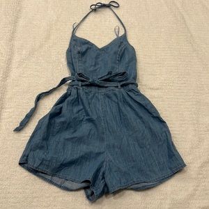 Denim romper